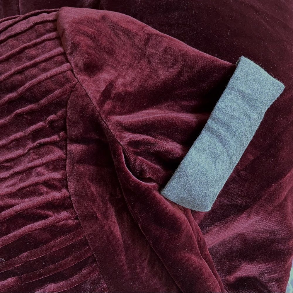 Loredana Baby Velvet Girls Dress Sz 75 US 10 Burgundy Embroidered Collar Holiday - Picture 9 of 12